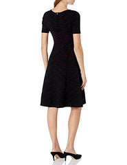 Women's Pointelle Jacquard Flare Dress