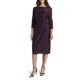 Women's Long Sleeve Lace Dress With Side Ruching