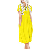 Ladies Casual Ladies Short Sleeve O-Neck Pockets Printed Ladies Dress Bodycon Dress Office Wear for Casual Club Cocktail Evening Gowns Work UK Size 8-26 | Women's Work Dresses