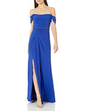 Adrianna Papell Women's Pleated Jersey Column Gown