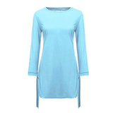 Women Casual Dresses New Long Sleeve O-Neck Slim Blouse Dress Spring Autumn Daily Outdoor Travel Dress | Original Brand | Women's Work Dresses