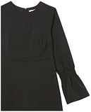 Women's Stretch Twill Gathered Sleeve Crew Neck Dress | Women's Work Dresses