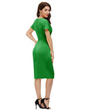 Women's Bodycon Pencil Dress Office Wear to Work Dresses with Pocket Belt | Women's Work Dresses