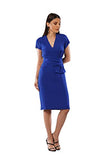 Forbes Bow Dress (Large, Blue) | Women's Work Dresses
