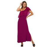 Undersummers Lace Maxi Dress, Off The Shoulder Dresses For Women For Casual & Formal Wear, Bridesmaid Maxi Dress | Women's Casual Dresses