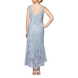 Women's Tea Length Printed Chiffon Dress with Shawl Special Occasion | Original Brand | Women's Work Dresses