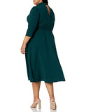 Women's High Neck Belted Dress, Hunter, 8 | Women's Casual Dresses