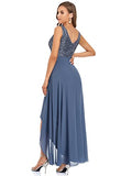 Women's Elegant V-Neck Sequin Plus Size Formal Evening Dresses  - Sara Clothes