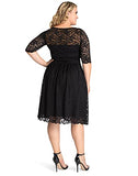 Kiyonna Women's Plus Size Luna Lace Cocktail Dress