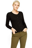 Women Ex H&M Viscose Fine Knit Button Cardigan Round Neck Long Sleeve Tops | Women's Cardigan