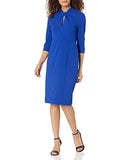 Women's Petite Crepe Sheath Midi Dress