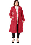 Jessica London Women's Plus Size Long Trench Coat Raincoat | Women's Coat & Jacket