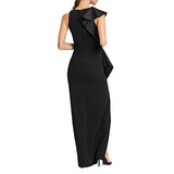 Women's Asymmetric Flounce Gown Formal Dress