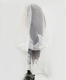 Ladies Dress Up Veil Waist Length Lace Edge Bridal Veil | Women's Casual Dresses