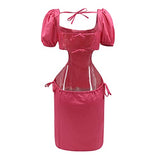 Plain Dresses Women's Backless Dress Midi Dress Summer Short Sleeve Casual Dresses Knee-Length Beach Dresses Women Tunic Summer Dresses Party Dresses Cocktail Dresses Sexy | Women's Work Dresses