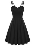 GRACE KARIN Women Fit and Flared Dress A-Line Swing Elegant Strappy Sleeveless Cocktail Dress for Wedding