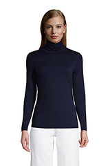 Lands' End Women's Lightweight Fitted Long Sleeve Turtleneck