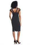 Women's Illusion Cap-Sleeve Crepe Dress | Women's Work Dresses