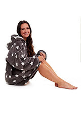 Hoodie Ultra Soft Fleece Warm Cosy Comfy Oversized Wearable Giant Sweatshirt Throw for Women Girls Adults Men Boys Kids Big Pocket One Size | Women's Cardigan