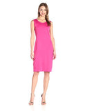 Women's Sleeveless Classic Slim Fit Midi Sheath Dress