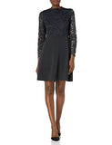 Women's Long Sleeve Mixed Lace Dress | Women's Work Dresses