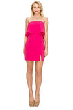 Women's Strapless Tube Dress - Fuchsia