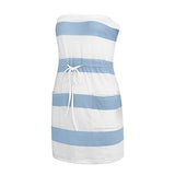 Summer Dress for Women Loose Striped Drawstring Dress Sets Sexy Print Sleeveless Dress Sling Strap Dress | Original Brand