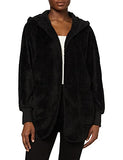 Womens Fluffy Fleece Hooded Cardigan Ladies Fuzzy Long Sleeve Open Front Outwear Coats with Pockets | Women's Cardigan