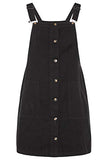 Yours Limited Collection Black Button Front Pinafore Dress - Women's - Plus Size Curve | Women's Casual Dresses
