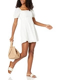 Women's Puff Short Sleeve Square Neck Mini Dress