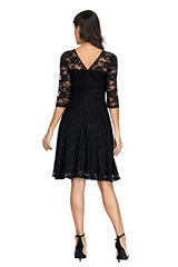 Women's Cocktail Party Wedding Guest A Line Lace Dresses - JASAMBAC