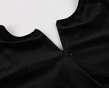 Women V Neck Slit Ruched Velvet Bodycon Party Work Dress | Original Brand | Women's Cocktail Dresses