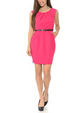 Women's Color Office Workwear Sleeveless Sheath Dress