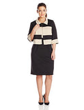 Women's Plus-Size Two-Piece Dress and Collared Jacket | Women's Work Dresses