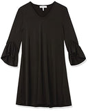 Women's Matte Jersey Three Quarter Sleeve Open Neck Dress | Women's Work Dresses