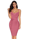 Womens Rayon Belt Detail Bandage Bodycon Party Dress