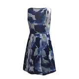 Woman O-Neck Summer Print Sleeveless Casual Stripe Dress UK Size Party Dress | Women's Work Dresses