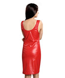 Red Bodycon Mini Dress Red Dresses Faux Leather Look Mini Dress Clubwear