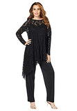 Women's Plus Size Lace Asymmetric Tunic & Pant Set Formal Evening | Women's Cocktail Dresses