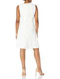 Women's Sleeveless Dress with Side Pleated Ruffle