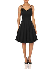GRACE KARIN Women's Spaghetti Strap Dress V Neck Sleeveless Cocktail Dress Casual Swing A Line Club Party Dresses | Women's Evening Gowns