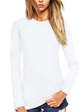 Women T Shirt Short/Long Sleeve Crew Neck Tee Tops Blouse | Women's Tops and Blouses