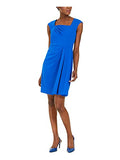 Women's Square Neck Sheath with Pleated Skirt Dress | Original Brand | Women's Work Dresses
