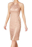 Women's Lace Halter Sheath Short Dress | Women's Evening Gowns