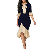 Women's Business Retro Casual Wear to Work Office Career Sheath Slim Cocktail Pencil Dress | Original Brand | Women's Work Dresses