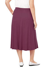 Woman Within Women's Plus Size 7-Day Knit A-Line Skirt | Original Brand