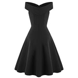 Women's Dress Sweet & Cute Dress Ladies Summer Off Shoulder V Neck Vintage Solid Party Dress Fancy Cocktail Dress Party Dress Maxi A-line Dress | Original Brand | Women's Cocktail Dresses