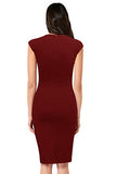 Women Round Neck Sleeveless Elegant Wear to Work Pencil Party Dress | Women's Work Dresses
