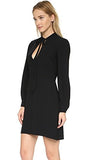 Jill Jill Stuart Women's Long Sleeve Cocktail Dress Front Cut Out and Tie at The Neck