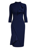 Women's Vintage Half Collar Slim Style Party Pencil Dress | Women's Work Dresses